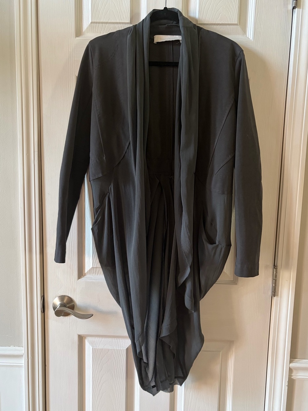 Donna Karan Collection Silk Blend Draped Cocoon Jacket S IT40